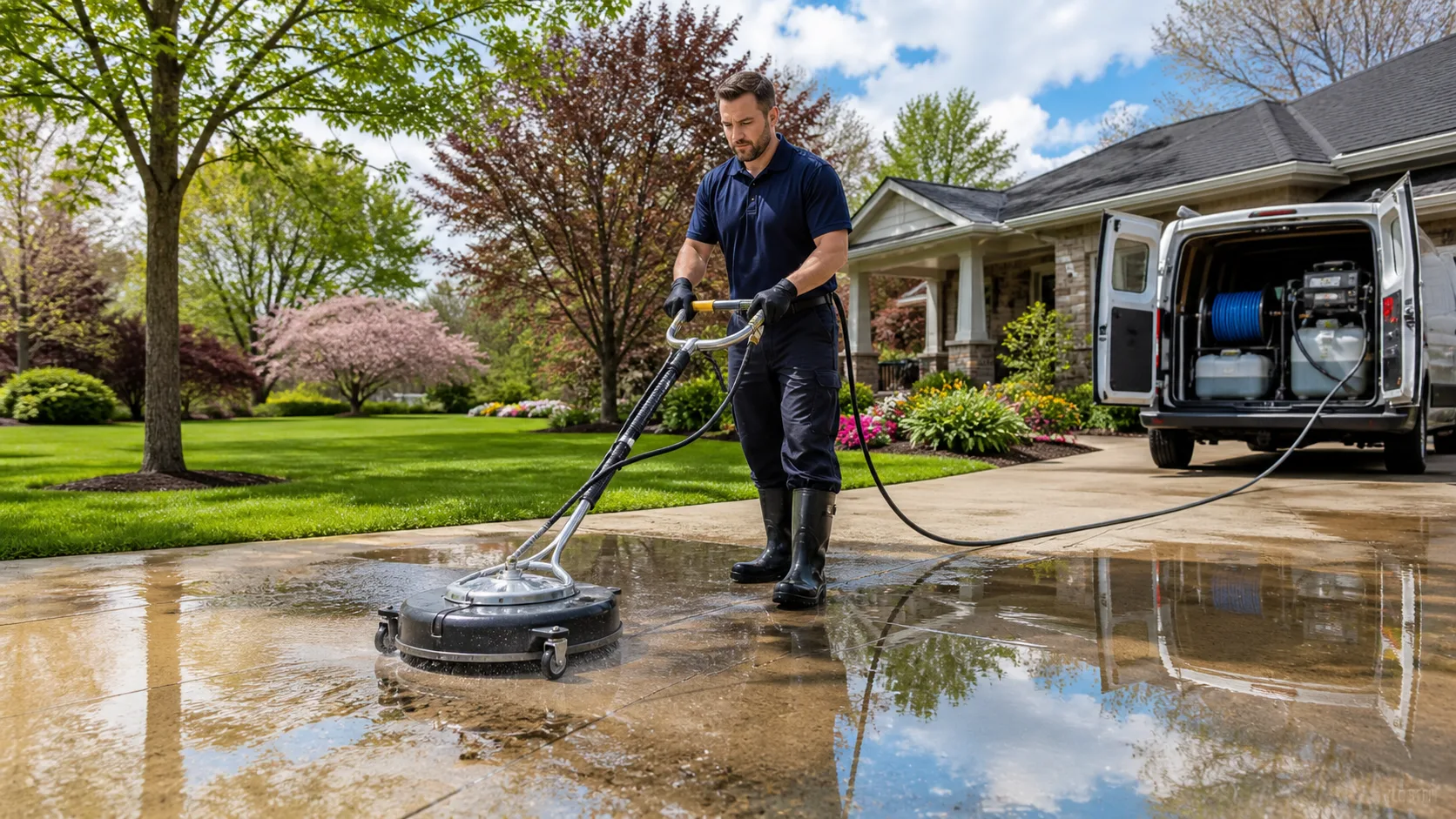 Best Ways to Keep Concrete Clean Through Spring Storms